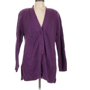 Vintage 90s Yarnworks  Purple cardigan Size L